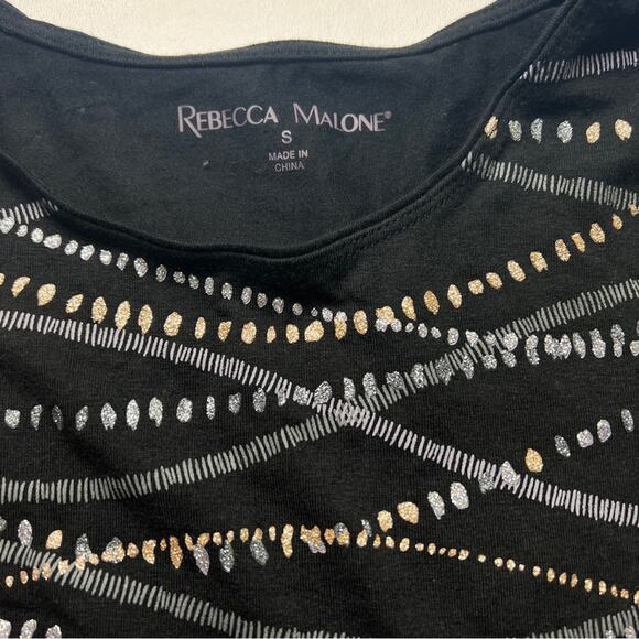 Rebecca Malone Women’s Three Quarter Sleeve Printed Blouse Sz S NWT - Picture 3 of 7